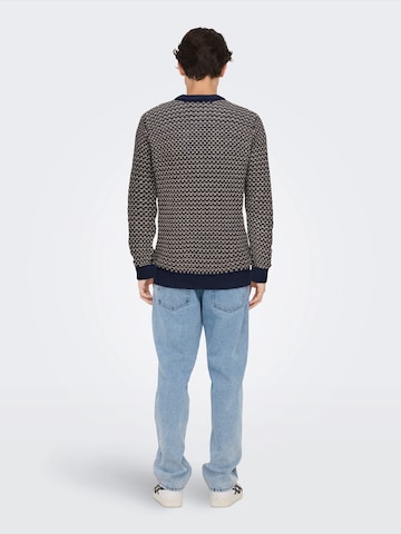 Only & Sons Pullover 'ONSMUSA' i blå