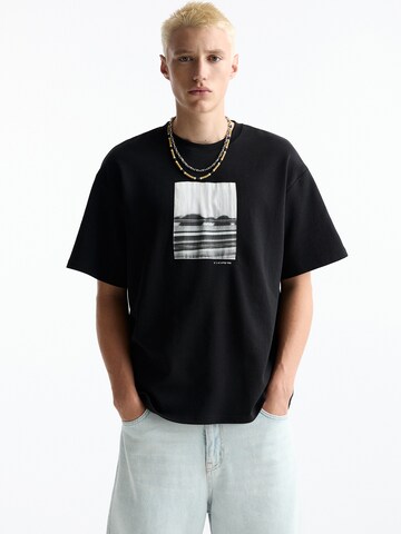 Pull&Bear Shirt in Zwart: voorkant