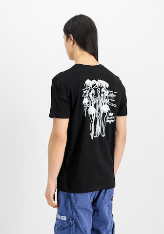 ALPHA INDUSTRIES Футболка 'Aloha' в Черный: спереди