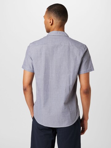 Clean Cut Copenhagen - Regular Fit Camisa 'Julius Seersucker' em azul