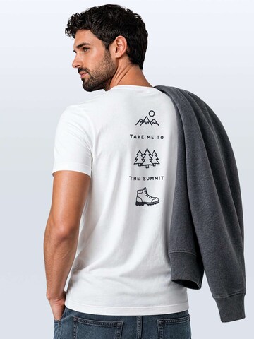 Neverless Shirt 'the summit'‌‌ in Weiß