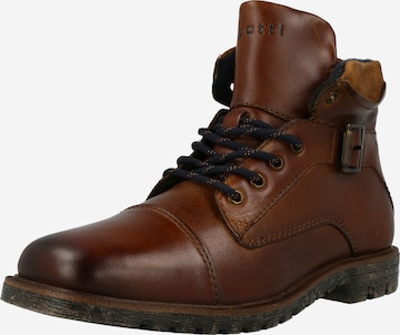 bugatti Lace-up boots 'Sisto' in Brown: front