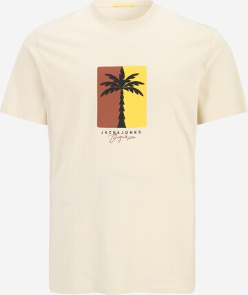 T-Shirt 'MARBELLA' Jack & Jones Plus en beige : devant