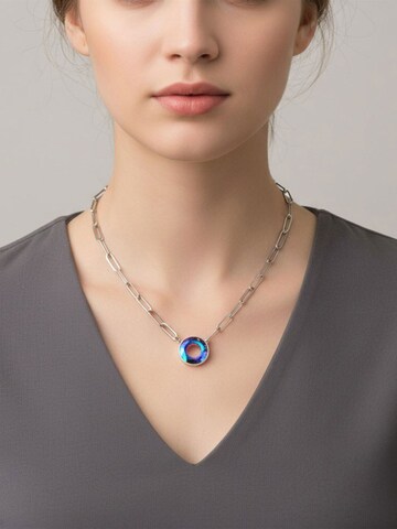 Sergio Engel Ketting 'Cosmic Kette 04 Elegante Edelstahlkette mit Cosmic-Kristall-Anhänger' in Blauw