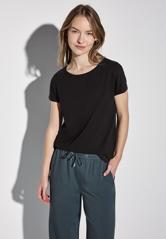 STREET ONE Langes Shirt in Schwarz: Vorderseite