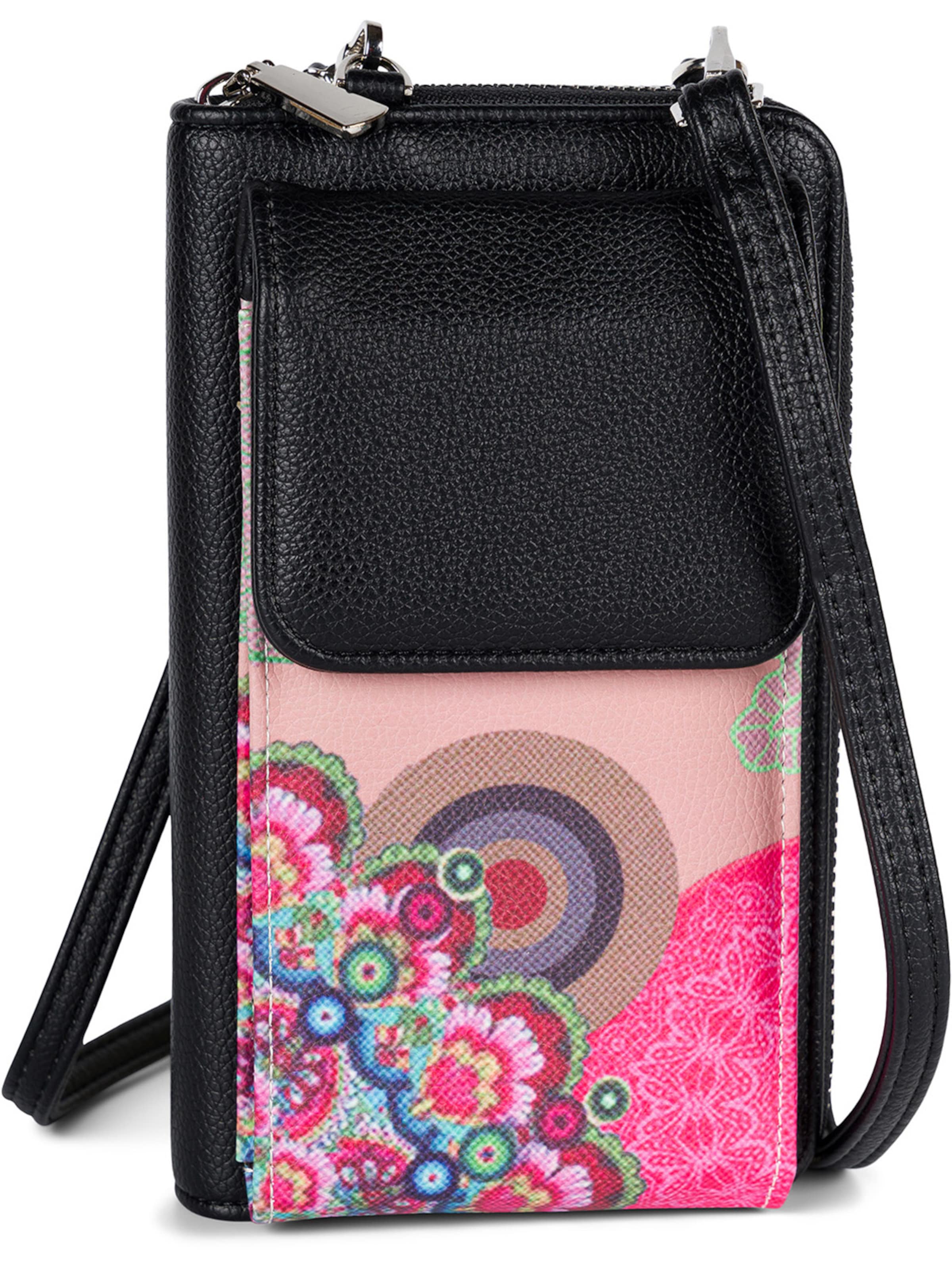styleBREAKER Umhängetasche 'Mini Bag Ethno Blumen Blüten - RFID Schutz'‌‌‌‌‌‌‌‌ in Beige: Vorderseite