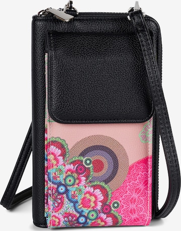 styleBREAKER Umhängetasche 'Mini Bag Ethno Blumen Blüten - RFID Schutz' in Beige: Vorderseite