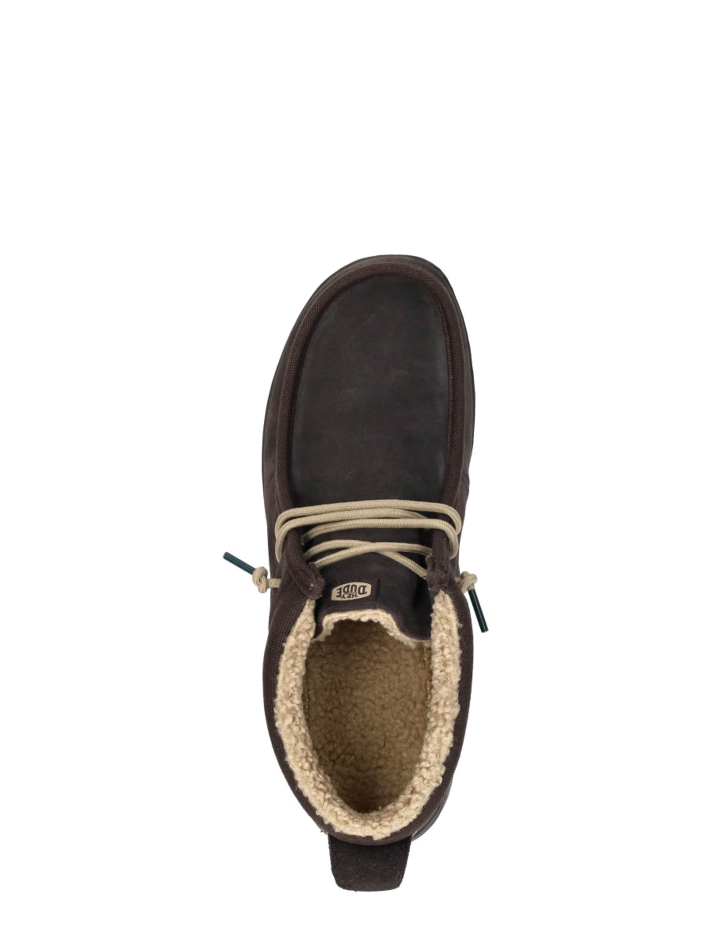 HEY DUDE Lace-up boot 'Wally Mid' in Brown
