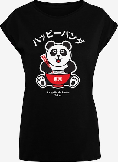 Merchcode Shirt 'Torc- Happy Panda' in rot / schwarz / weiß, Produktansicht