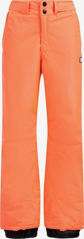 WE Fashion Λειτουργικό παντελόνι σε πορτοκαλί: μπροστά