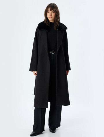 Koton Between-Seasons Coat in Black