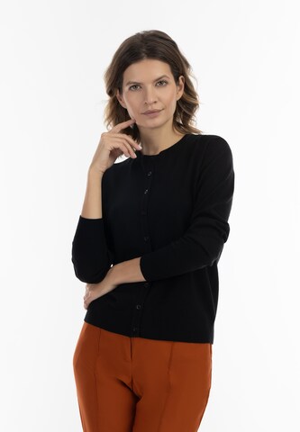 usha BLACK LABEL Gebreid vest in Zwart: voorkant