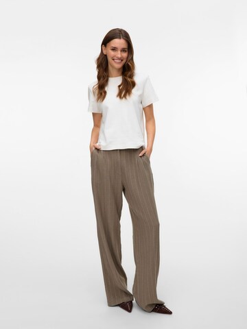 VERO MODA Wide Leg Hose 'VMMindy' in Braun