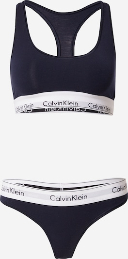 Calvin Klein Underwear Ensemble de linge en bleu nuit / blanc, Vue avec produit
