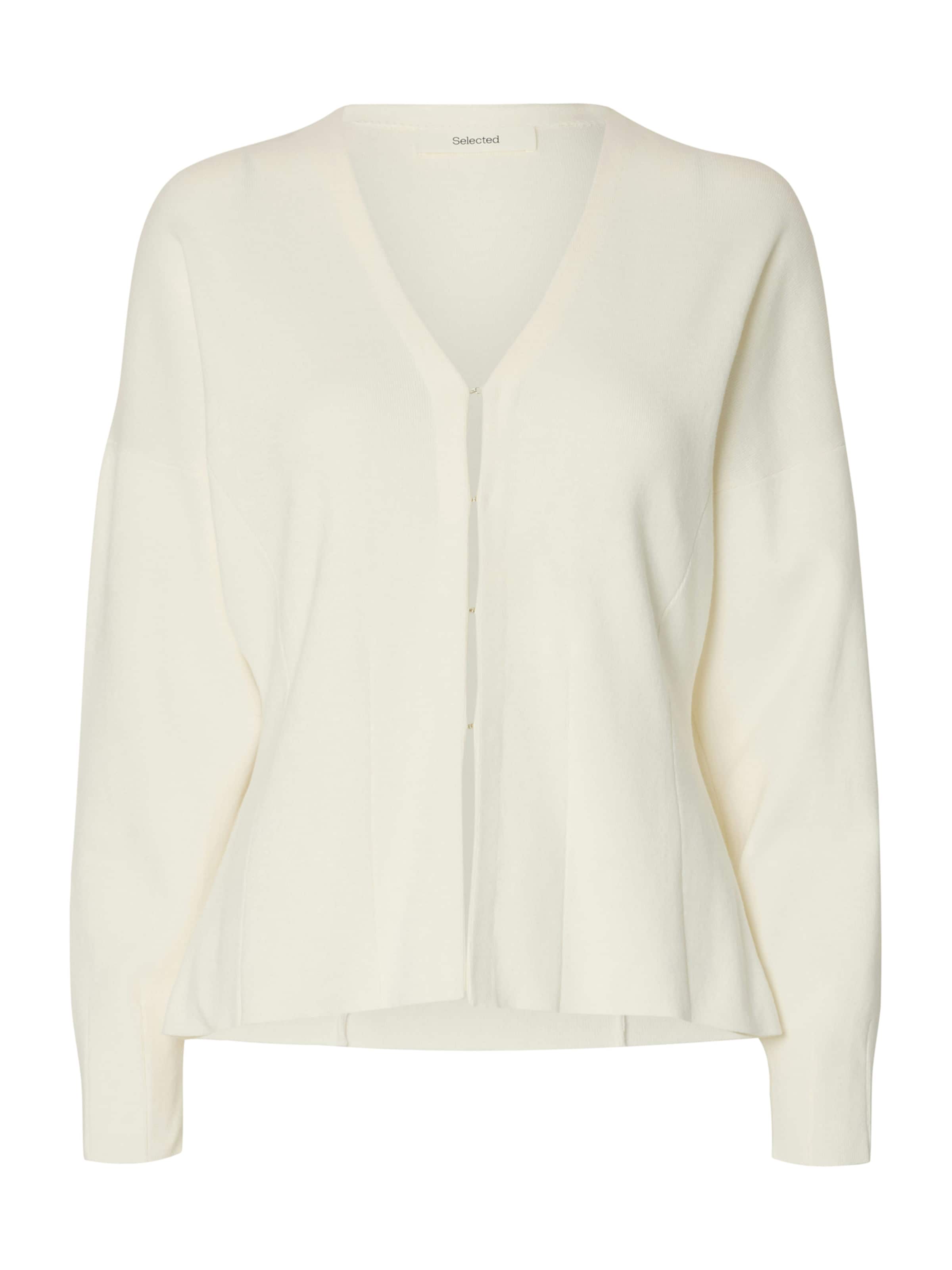 Cardigan 'SLFANEMONE' SELECTED en beige : devant