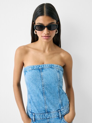 Lunettes de soleil Bershka en noir : devant