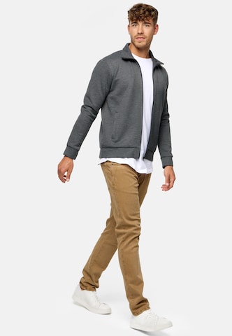 INDICODE JEANS Sweatvest 'Sharpis' in Grijs