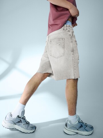 Bershka Baggy Дънки в сиво