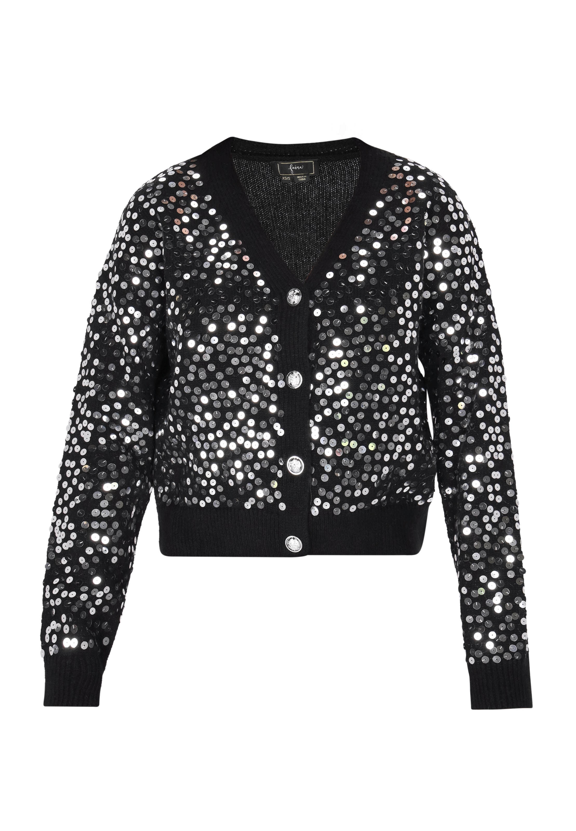 faina Knit cardigan in Black: front