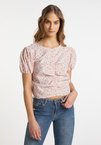 MYMO Blouse in Roze: voorkant