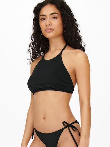 Col haut Bikini ONLY en noir