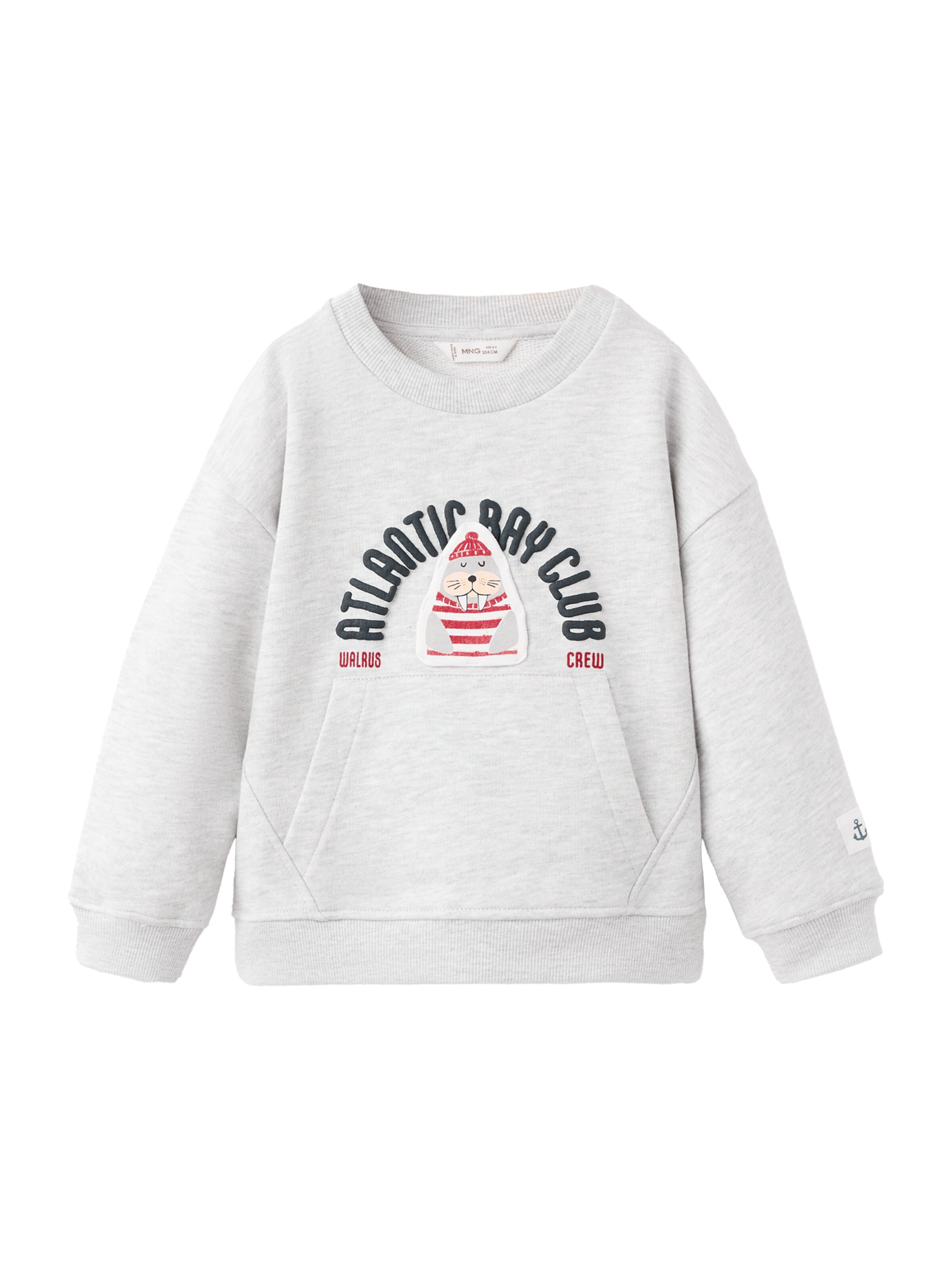 MANGO KIDS Sweatshirt 'FATLAN' i grå: forside