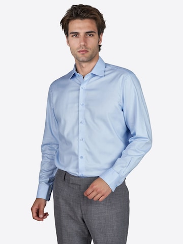 PIERRE CARDIN Regular Fit Hemd in Blau: Vorderseite