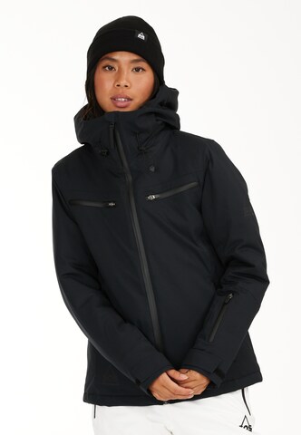 SOS Black Snow Outdoor Jacket 'Valley' in Black: front