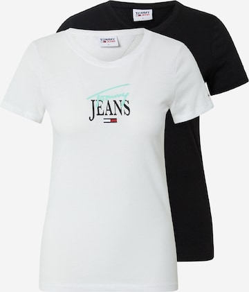 Tommy Jeans T-Shirt 'ESS' in Schwarz: predná strana