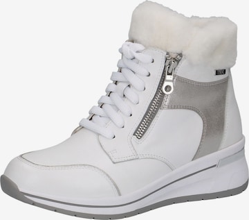 CAPRICE Schnürstiefelette in Weiß: Vorderseite