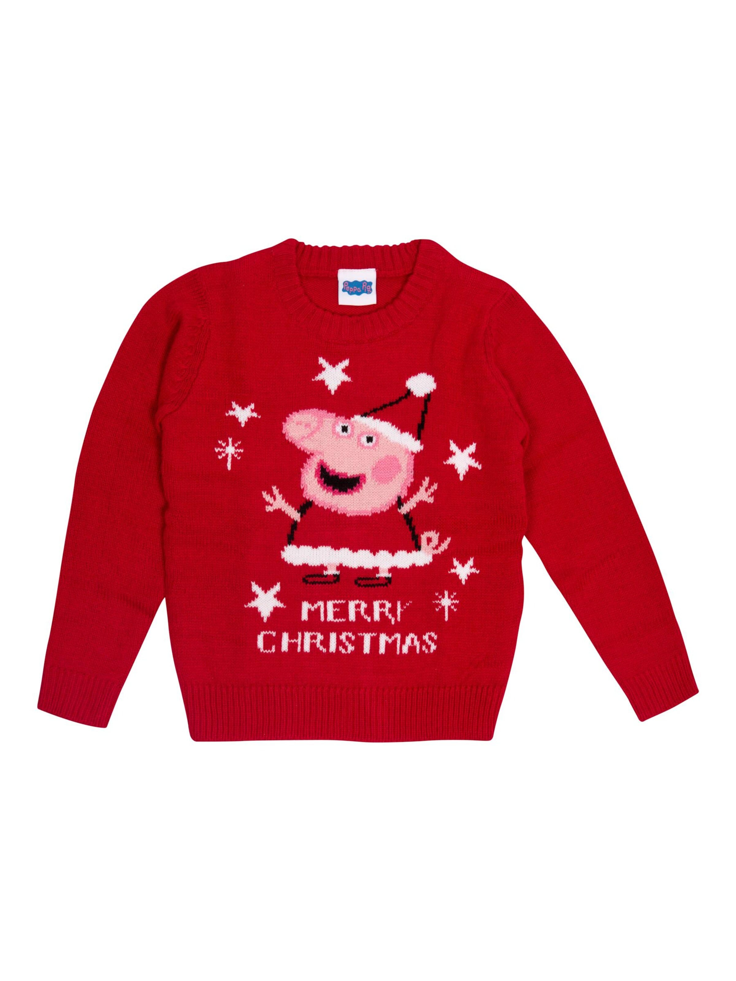 Peppa Pig Sweater 'Weihnachtspullover Peppa Wutz' in Red