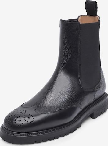 Henry Stevens Chelsea Boots 'Bonnie FBCB3' in Schwarz: Vorderseite