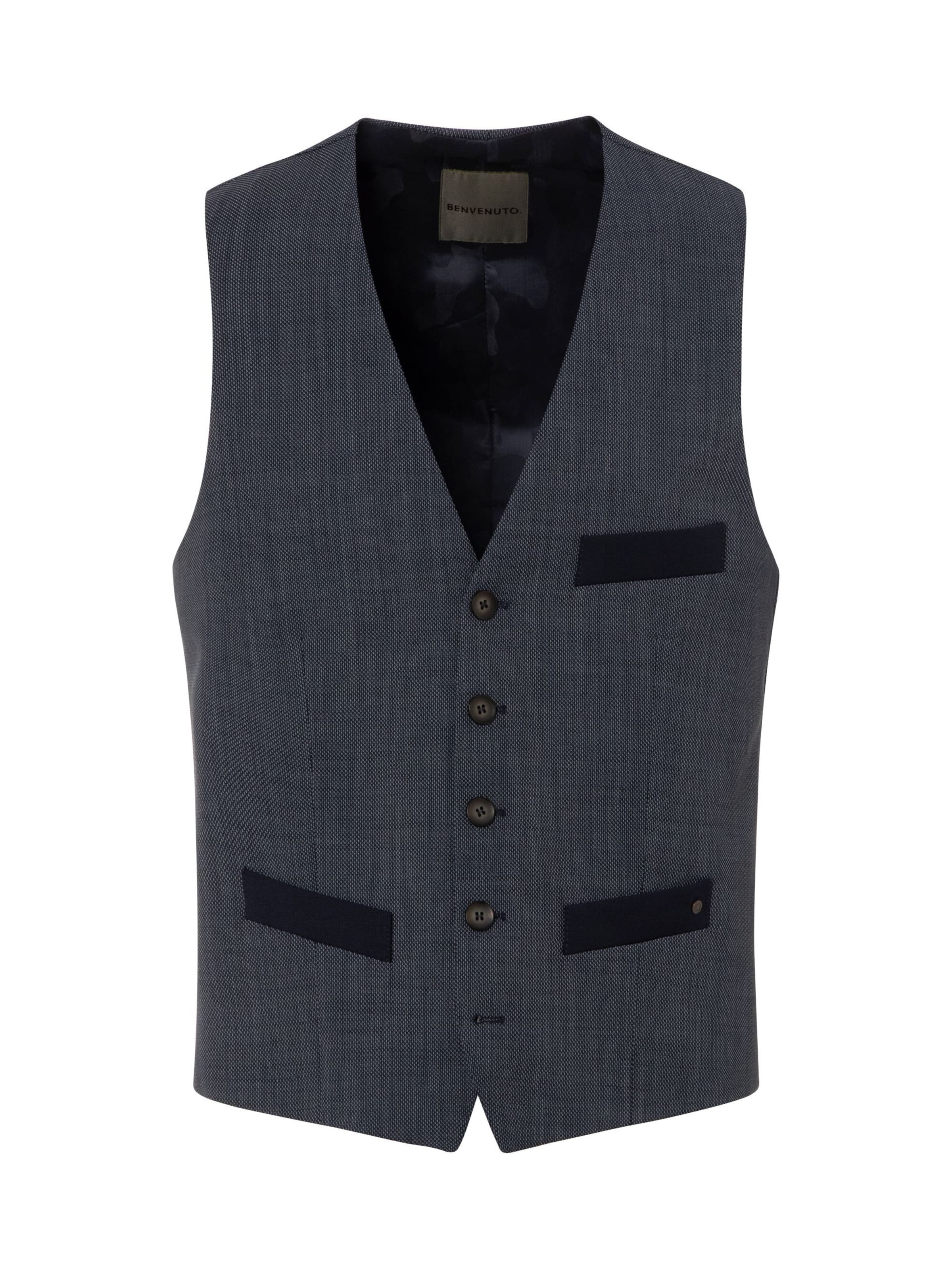 BENVENUTO Anzugweste 'Umile' in Blau: Vorderseite