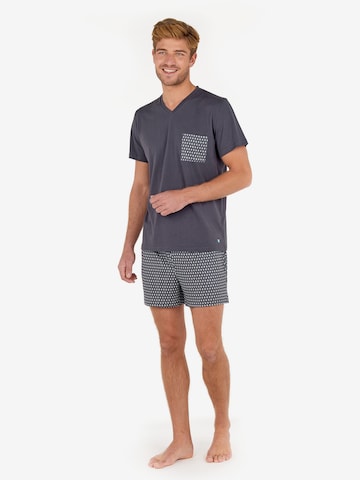 HOM Short Pajamas ' Jaipur ' in Grey: front