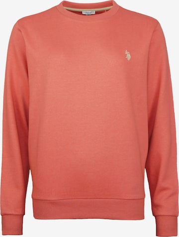 Felpa di U.S. POLO ASSN. in arancione: frontale