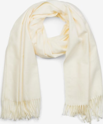 styleBREAKER Schal 'Weicher Schal Uni mit Fransen' in Beige: Vorderseite