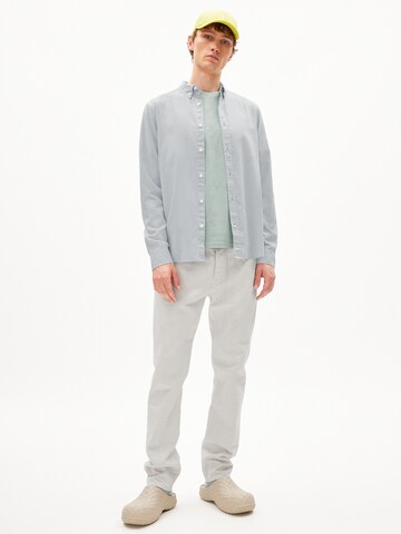 ARMEDANGELS Regular fit Button Up Shirt 'QUAASA' in Grey