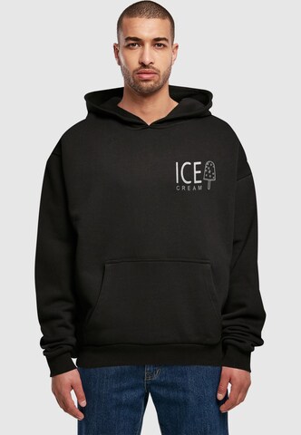 Merchcode Sweatshirt 'Ice Cream' in Zwart: voorkant