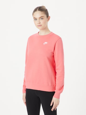 Nike SportswearSweater majica 'Club Fleece' - narančasta boja: prednji dio