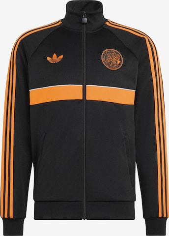 ADIDAS PERFORMANCE Trainingsjack 'Ajax Amsterdam' in Zwart: voorkant