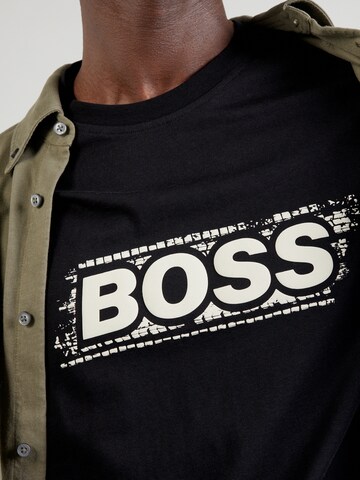 BOSS Футболка 'Wheel' в Черный