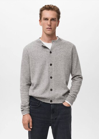 MANGO MAN Knit Cardigan 'Renzob' in Grey