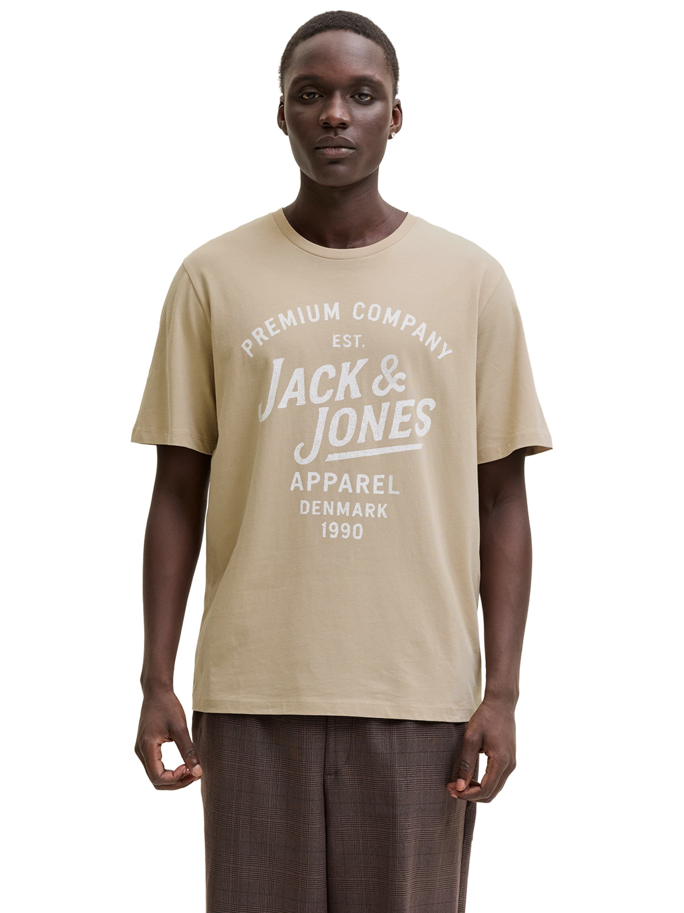 JACK & JONES Shirt 'Bluzane'‌‌‌ in Beige