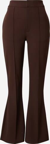 LeGer by Lena Gercke Flared Trousers with creases 'Hildegard' in Brown: front