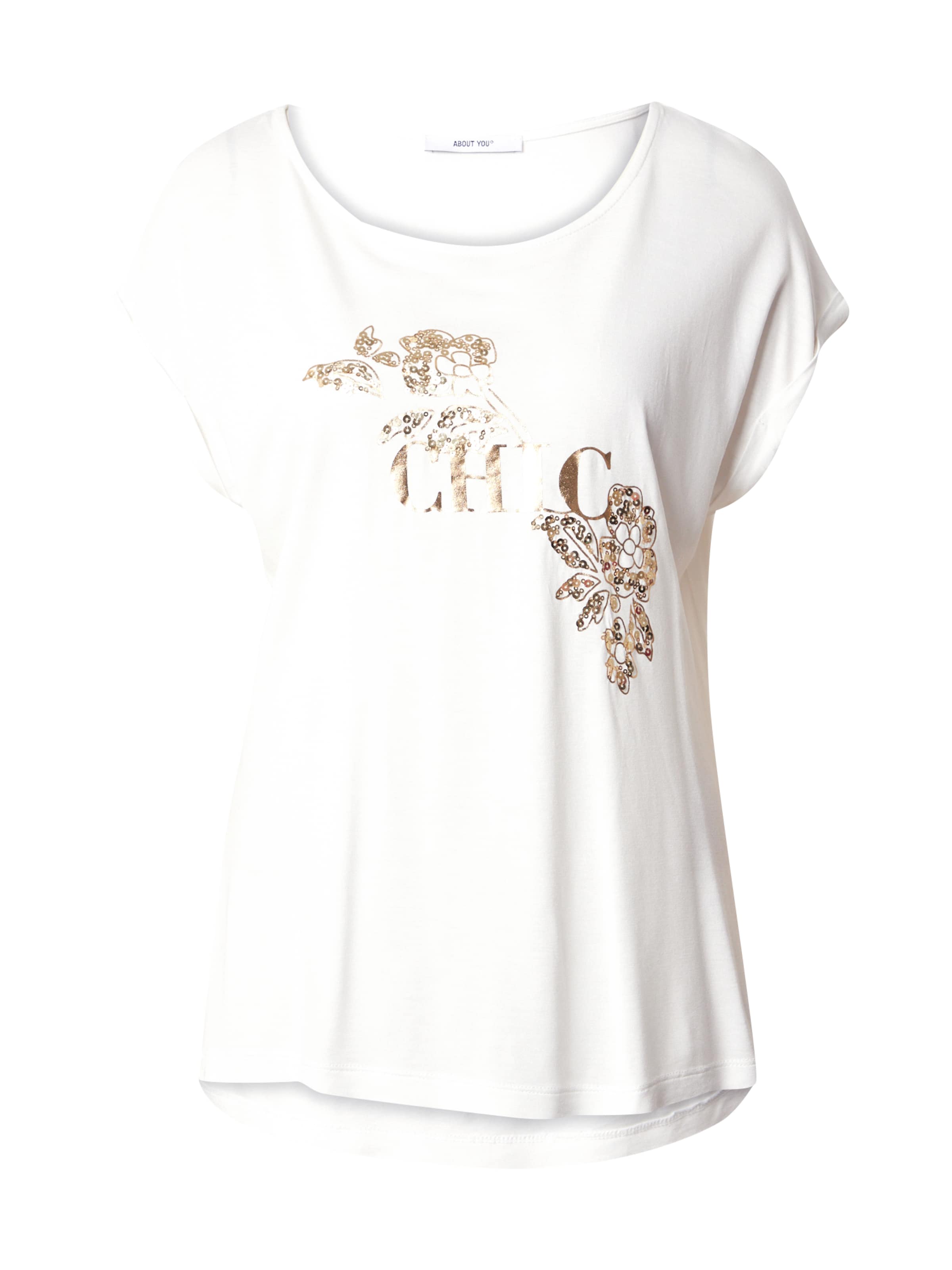 T-shirt ABOUT YOU en blanc : devant