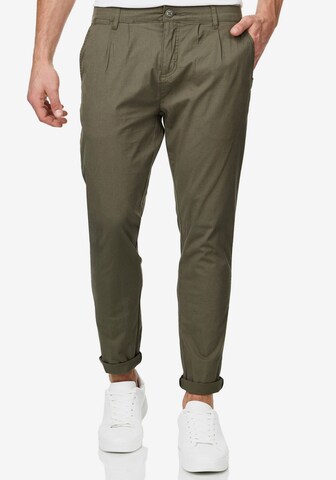 INDICODE Regular Pants in Green: front