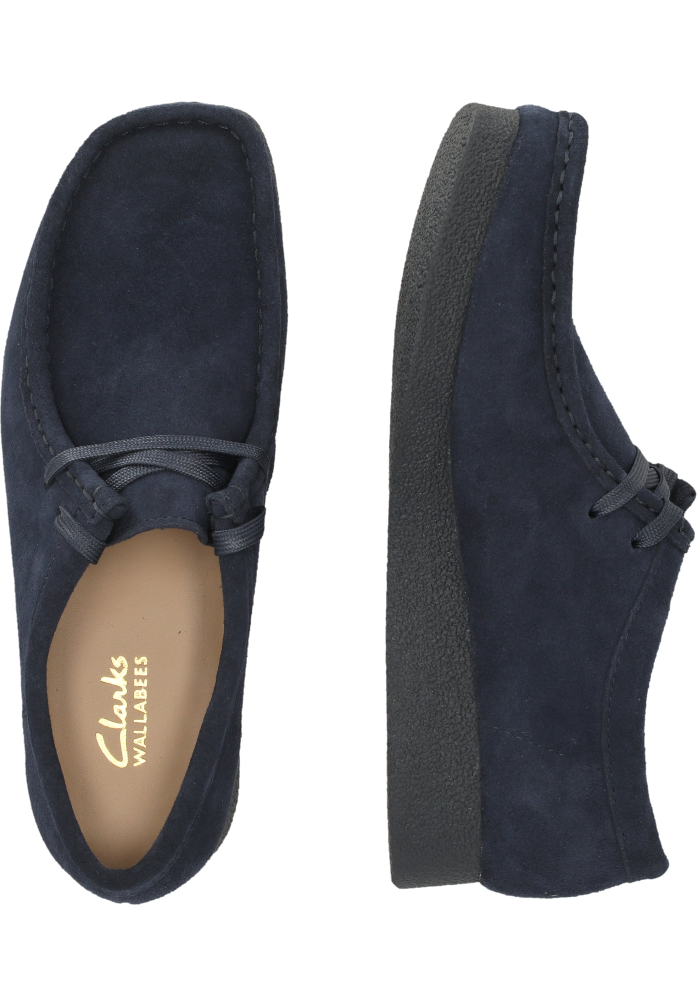 CLARKS Schnürschuhe 'WallabeeEVO' in Blau