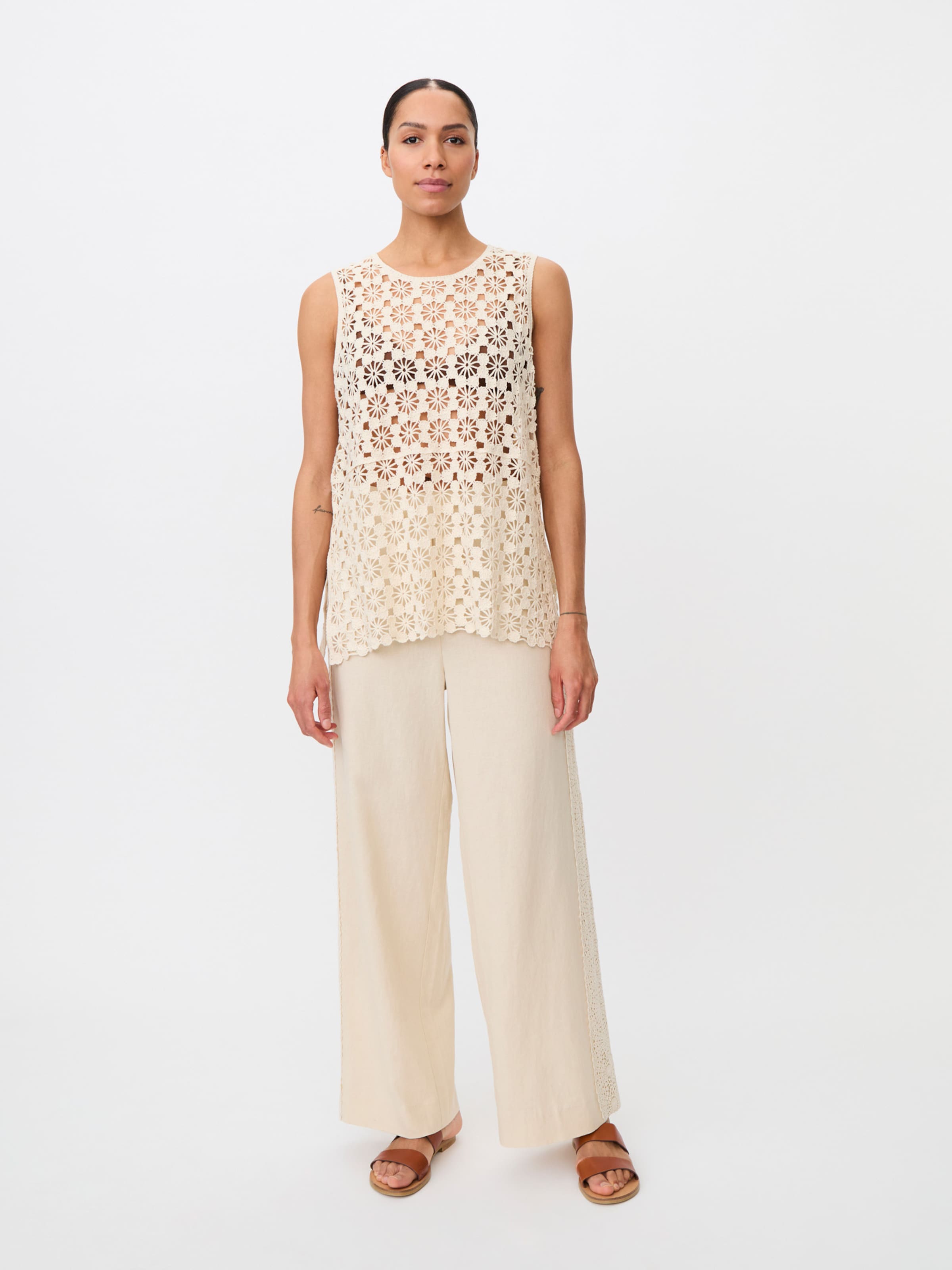 Pull-over 'MaFanelis' Masai en blanc