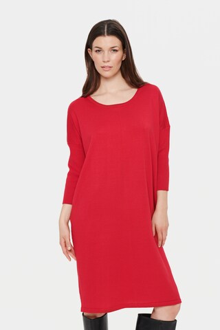 Robes en maille 'Mila' SAINT TROPEZ en rouge : devant