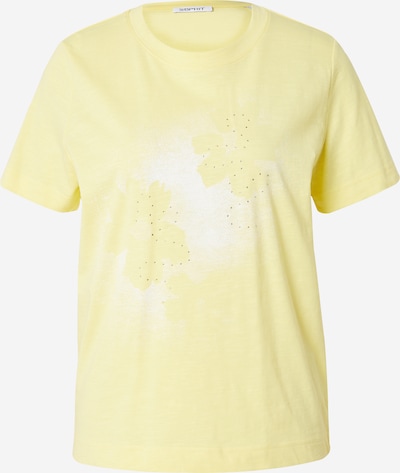 ESPRIT T-shirt i pastellgul / vit, Produktvy